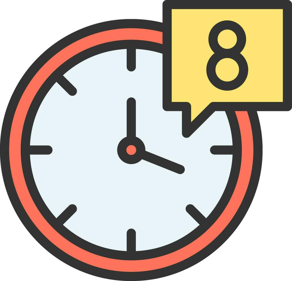 Working Hours icon vector image. Suitable for mobile apps, web apps and print media.