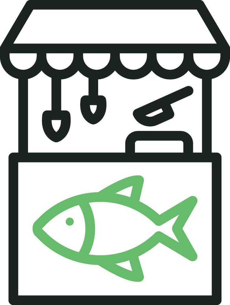 pescado mercado icono vector imagen. adecuado para móvil aplicaciones, web aplicaciones y impresión medios de comunicación.