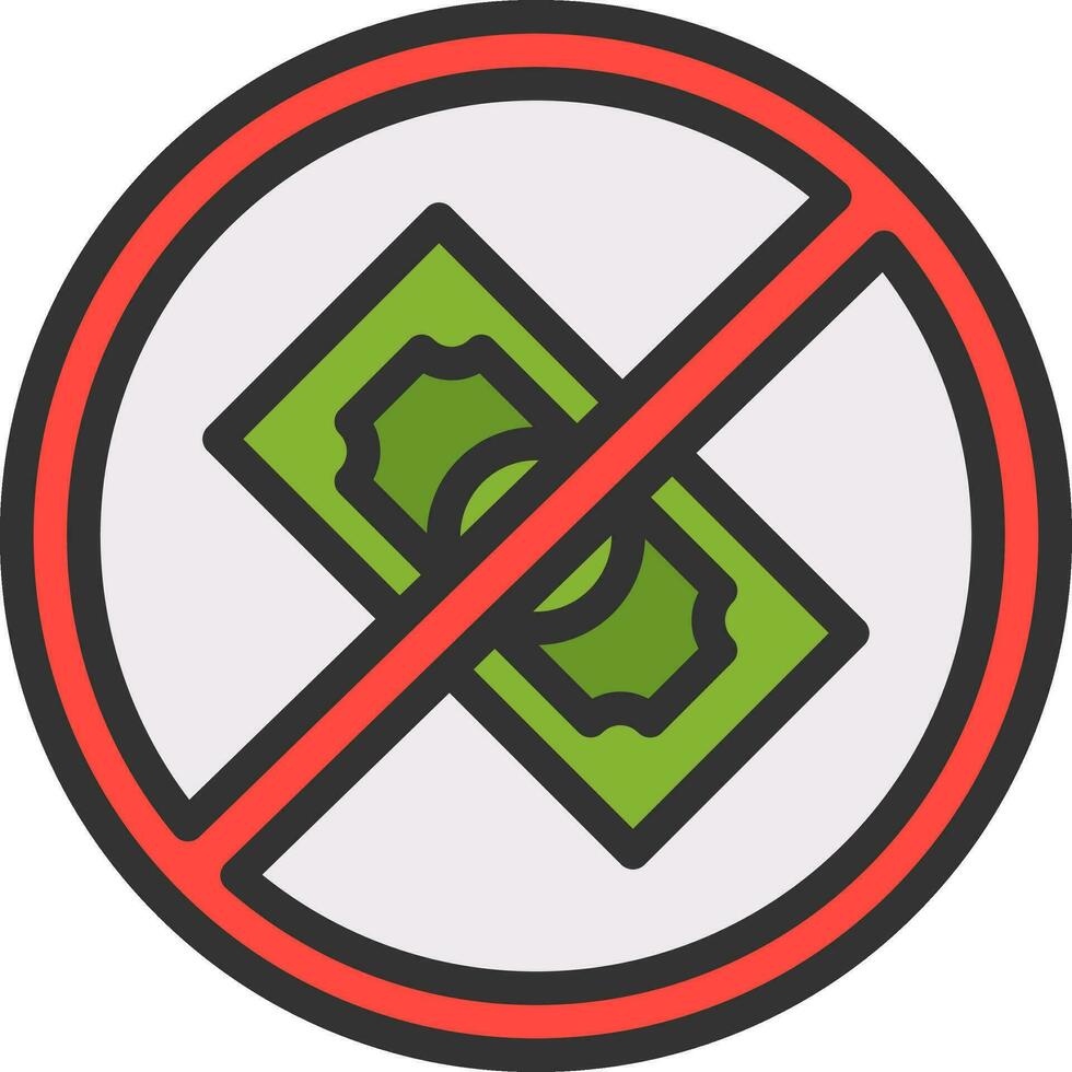 No Money icon vector image. Suitable for mobile apps, web apps and print media.