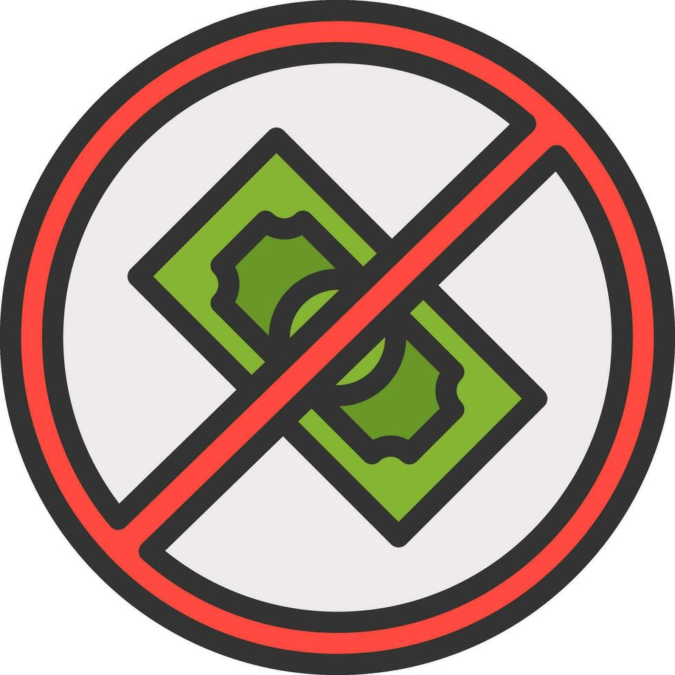 No dinero icono vector imagen. adecuado para móvil aplicaciones, web aplicaciones y impresión medios de comunicación.