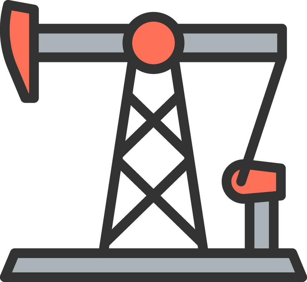 Pump Jack icon vector image. Suitable for mobile apps, web apps and print media.