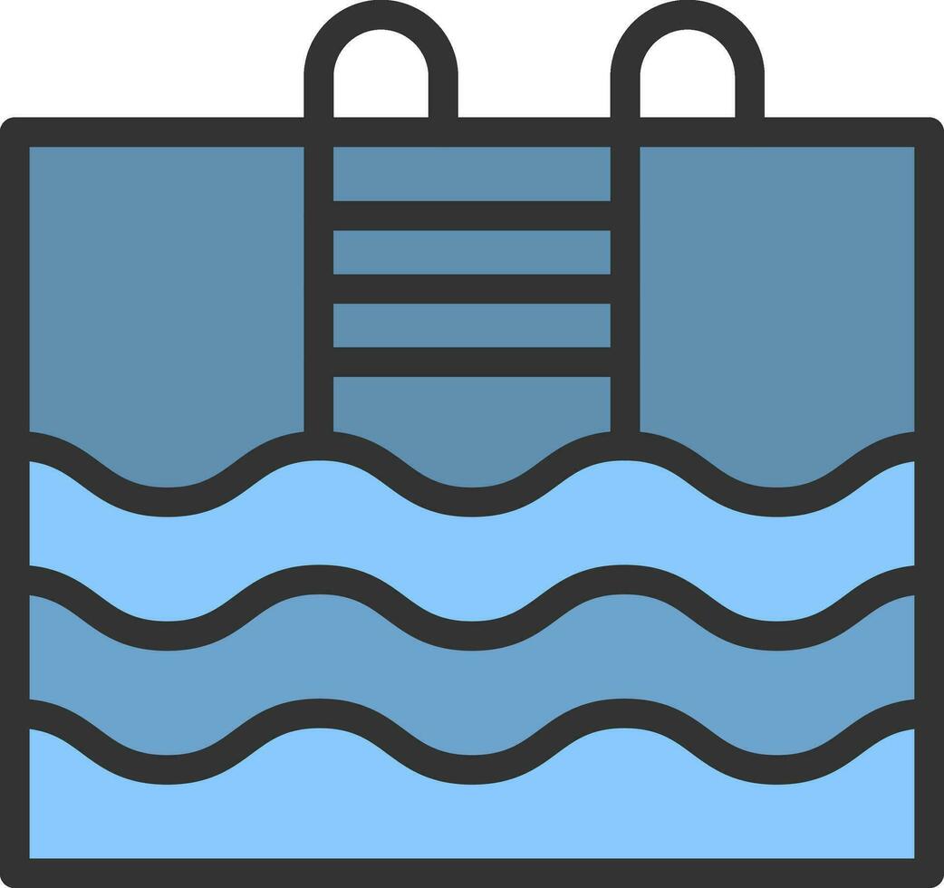 piscina icono vector imagen. adecuado para móvil aplicaciones, web aplicaciones y impresión medios de comunicación.