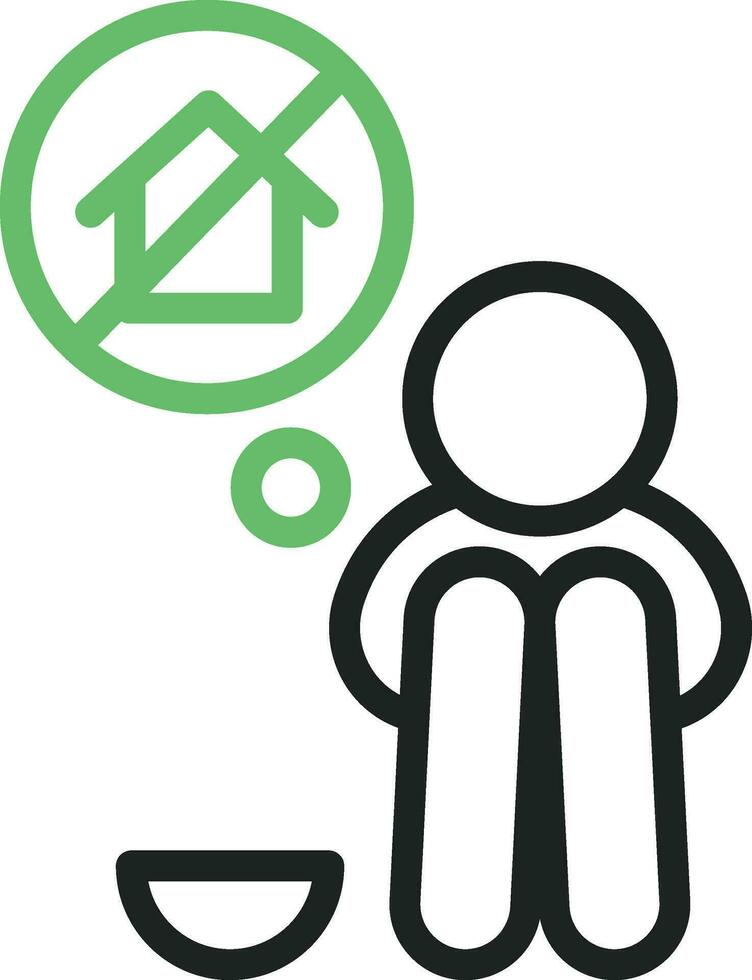 Homeless icon vector image. Suitable for mobile apps, web apps and print media.