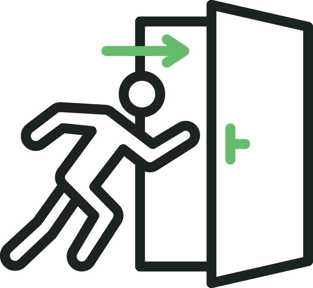 Fire Exit icon vector image. Suitable for mobile apps, web apps and print media.