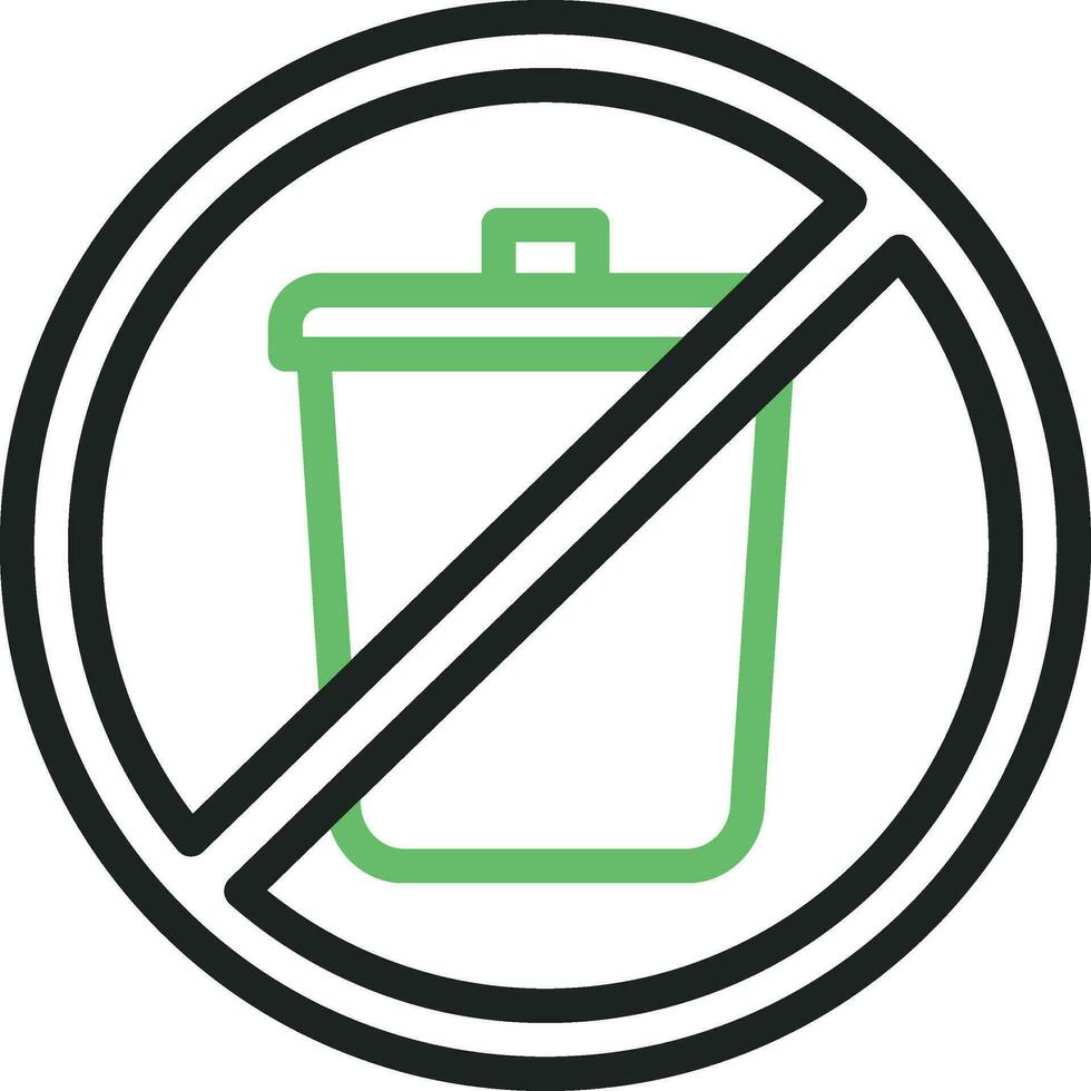 No tirar basura icono vector imagen. adecuado para móvil aplicaciones, web aplicaciones y impresión medios de comunicación.