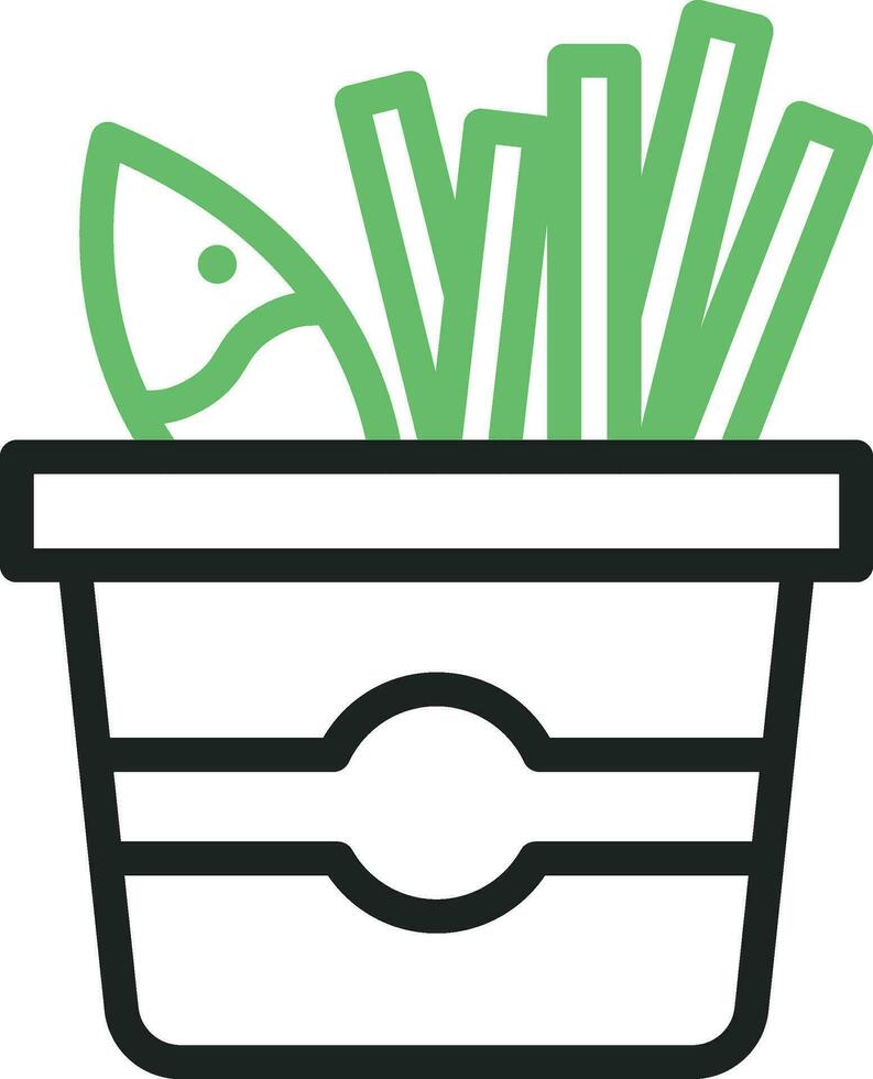 Fish And Chips icon vector image. Suitable for mobile apps, web apps and print media.