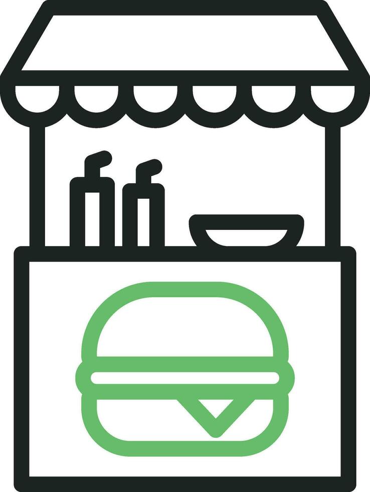 Burger Stall icon vector image. Suitable for mobile apps, web apps and print media.