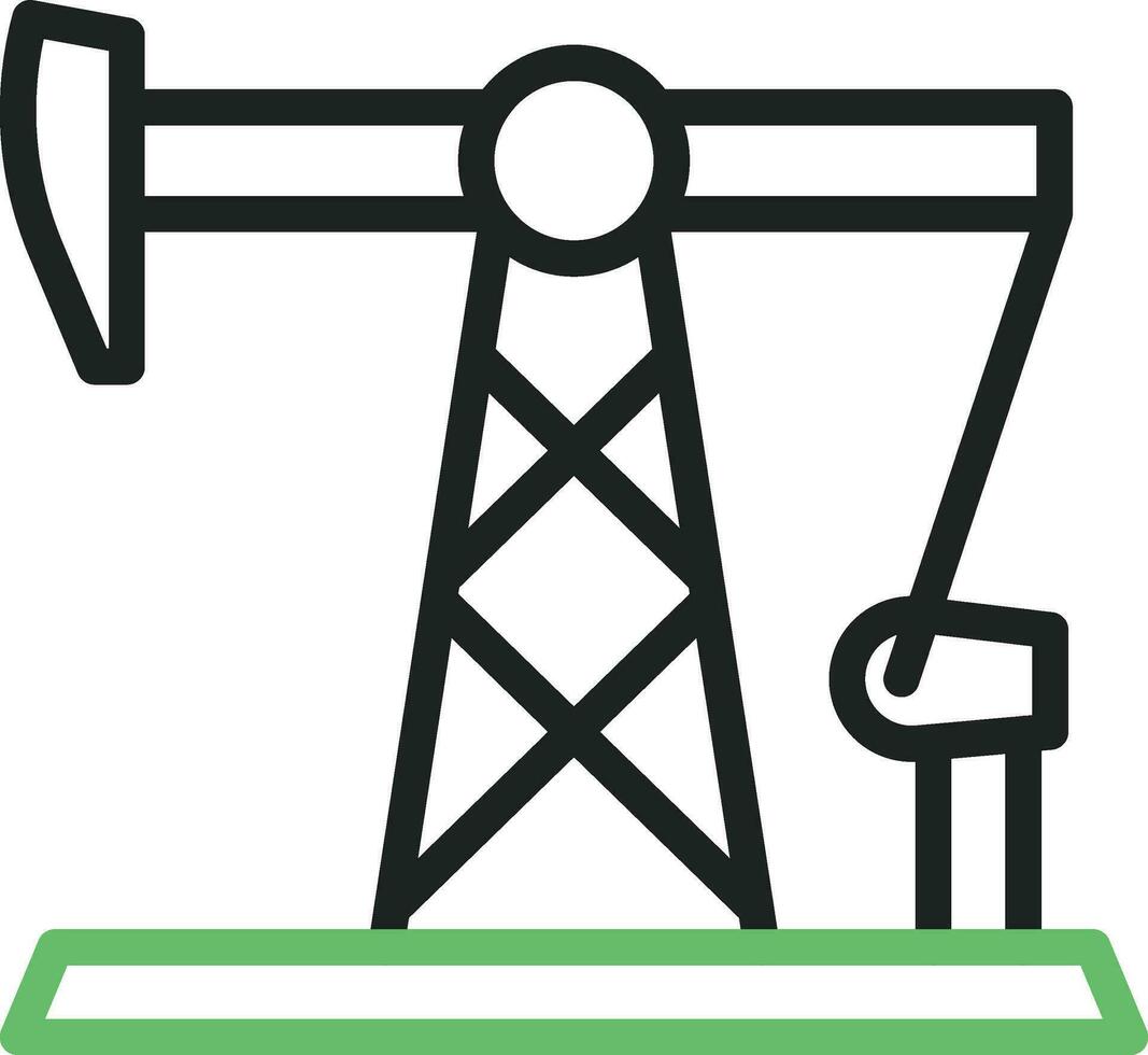 Pump Jack icon vector image. Suitable for mobile apps, web apps and print media.