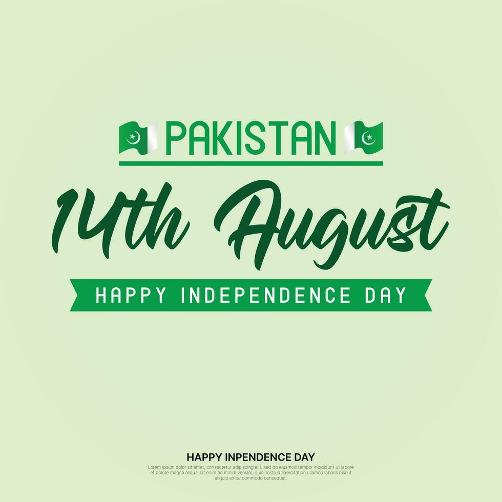 Pakistán independencia día - 14 agosto pakistaní nacional celebracion Pakistán día Pakistán escrito en urdu caligrafía logo vector