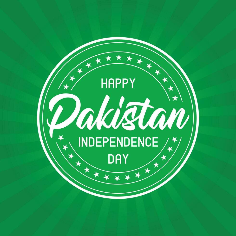 Pakistán independencia día - 14 agosto pakistaní nacional celebracion Pakistán día Pakistán escrito en urdu caligrafía logo vector