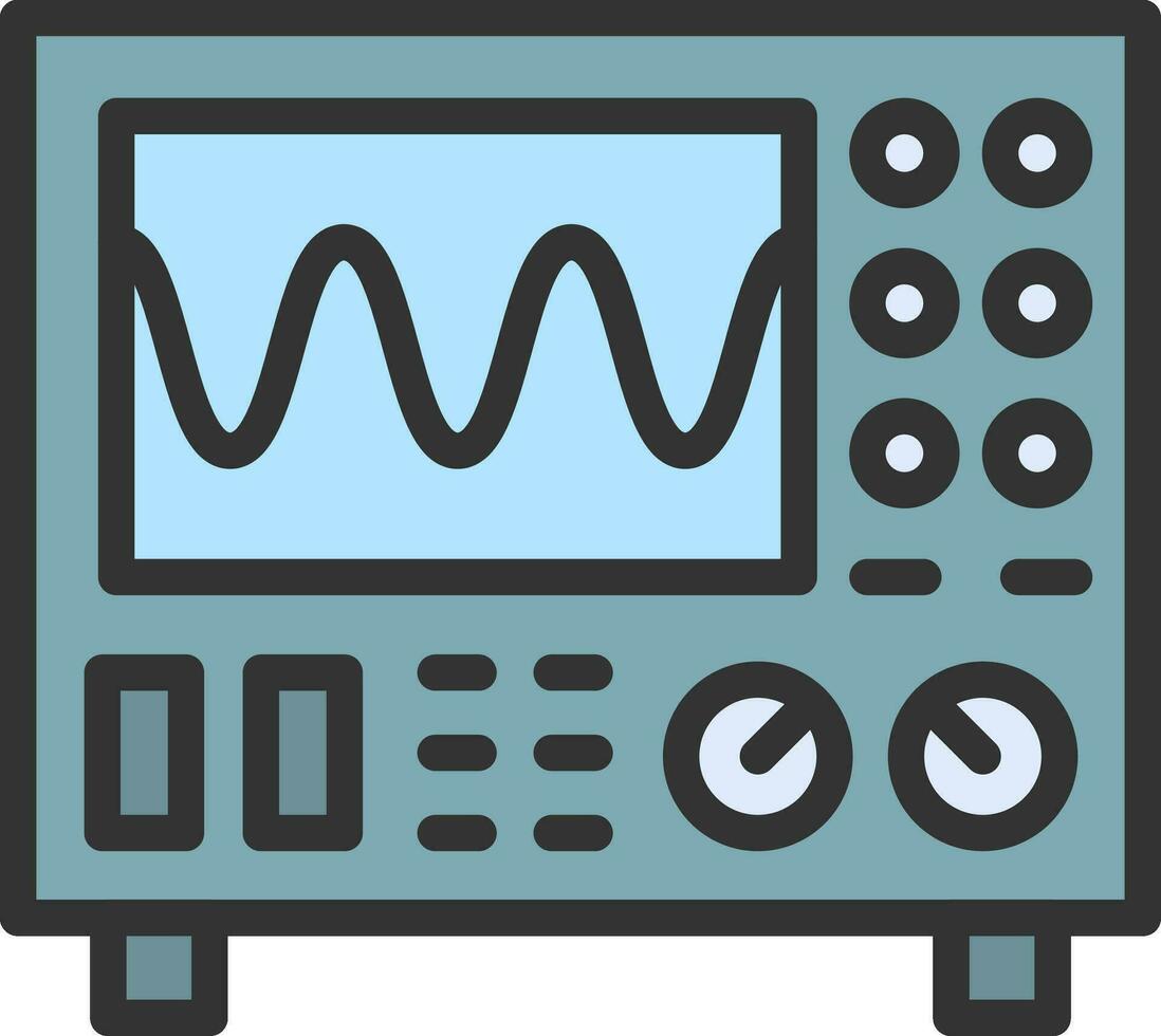 Oscilloscope icon vector image. Suitable for mobile apps, web apps and print media.