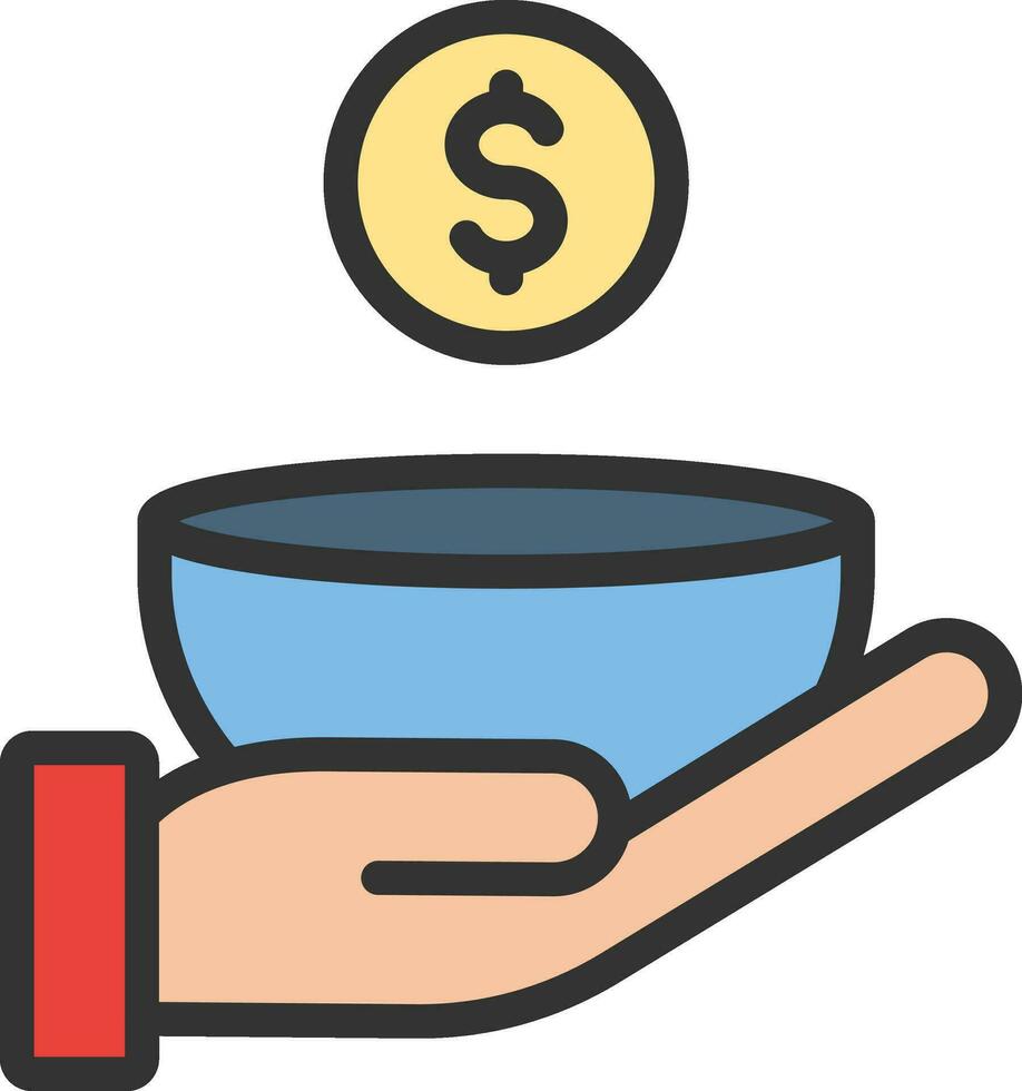 Poverty icon vector image. Suitable for mobile apps, web apps and print