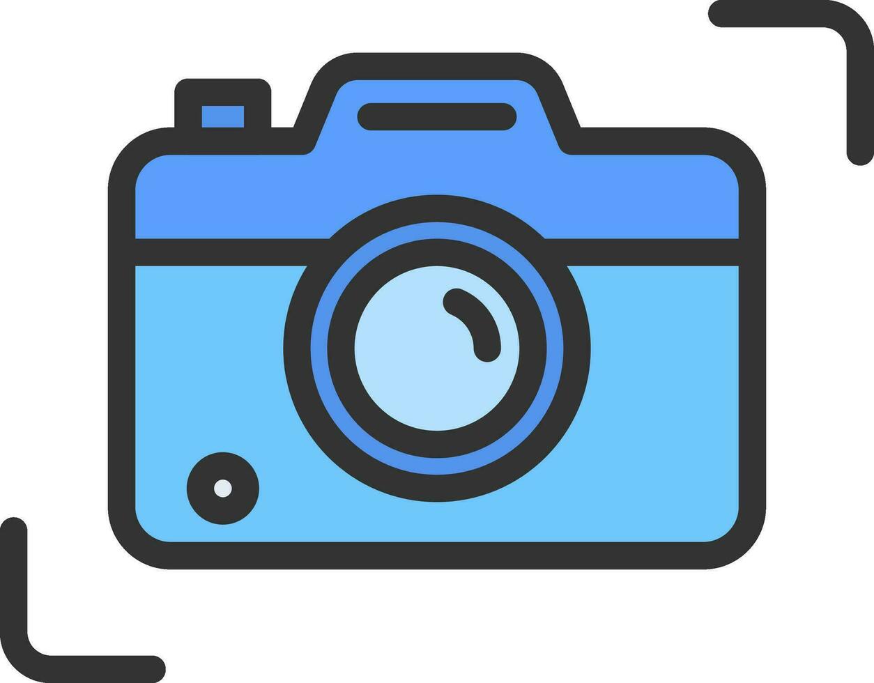 Photo Camera icon vector image. Suitable for mobile apps, web apps and print media.