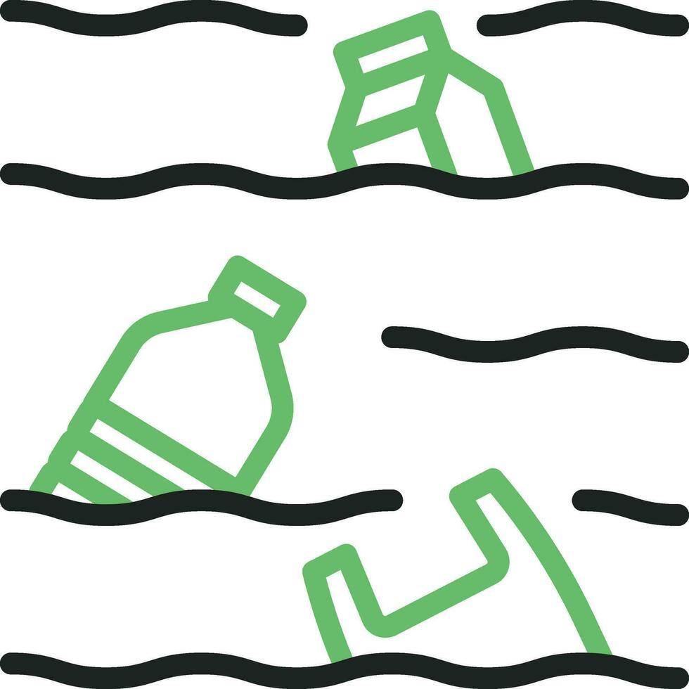 Water Pollution icon vector image. Suitable for mobile apps, web apps and print media.