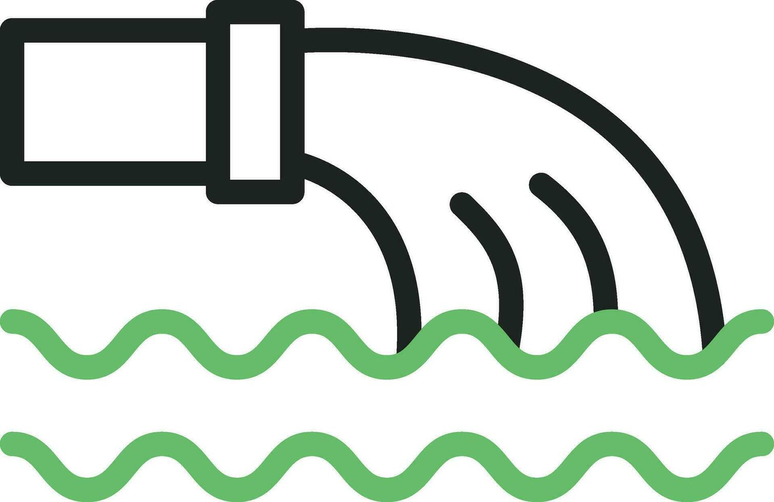 Waste Water icon vector image. Suitable for mobile apps, web apps and print media.