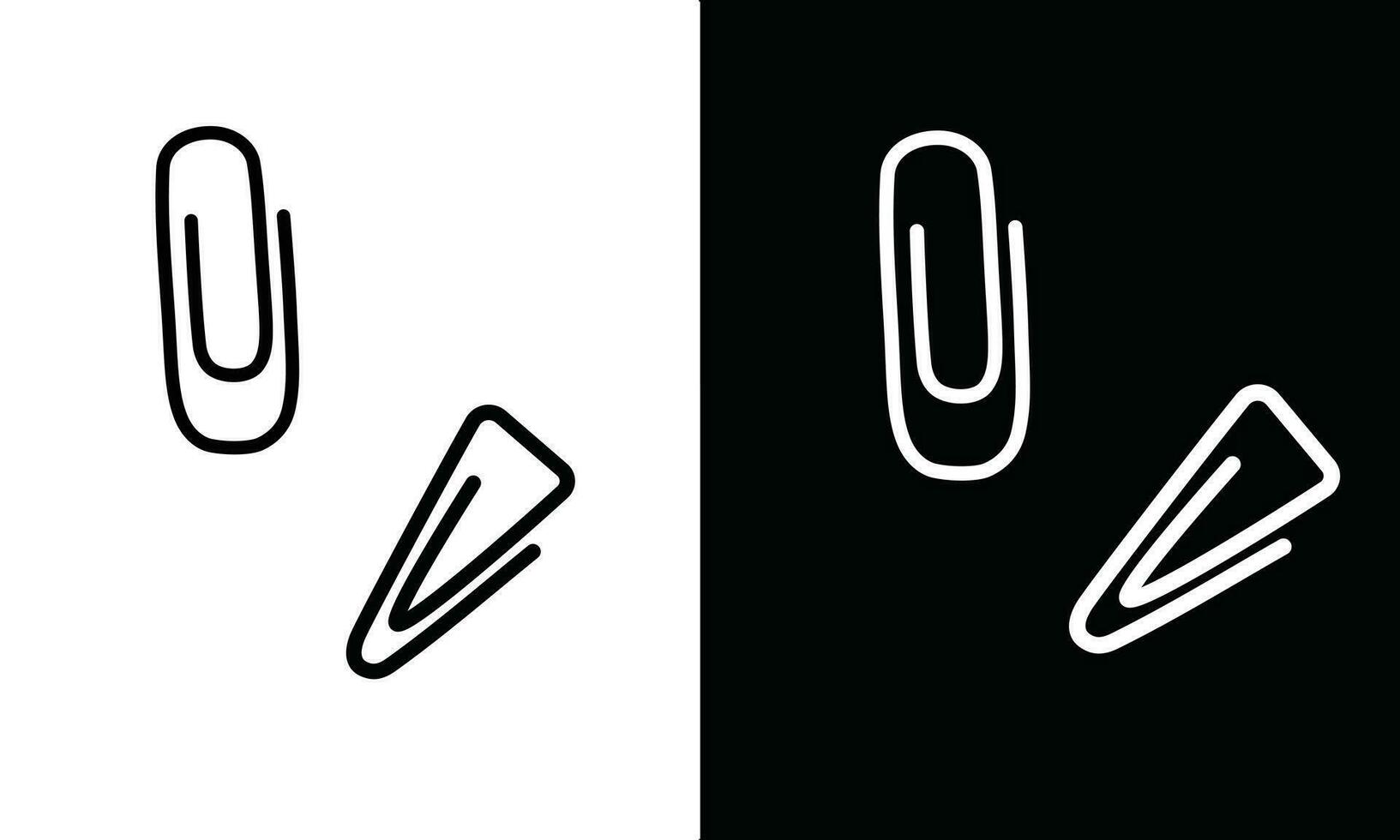 Paper clip icon vector. Paper clip silhouette. School supplies icon vector. Back to school concept. Learning and education icon. Flat vector in black and white.