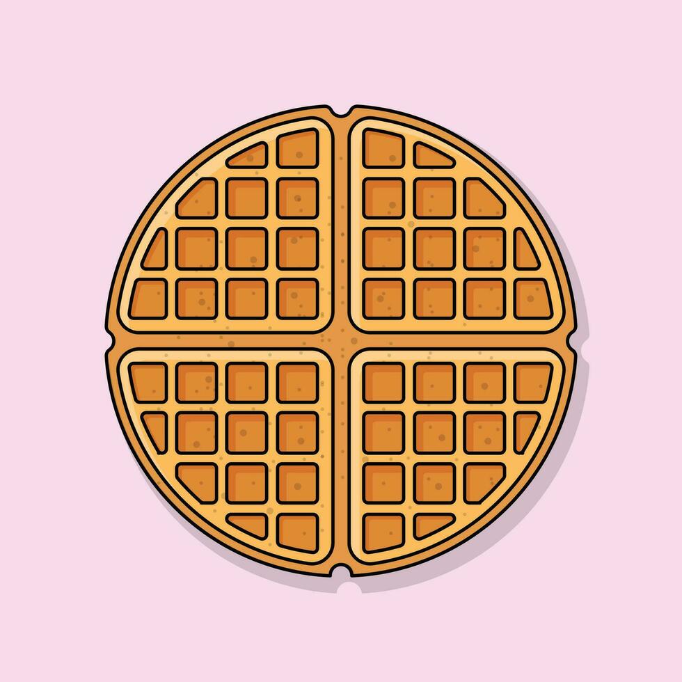 The Illustration of Waffle vector