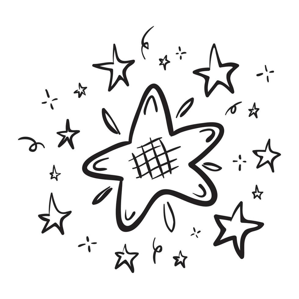 estallido de estrellas, elemento de rayos de sol. ilustración vectorial vector