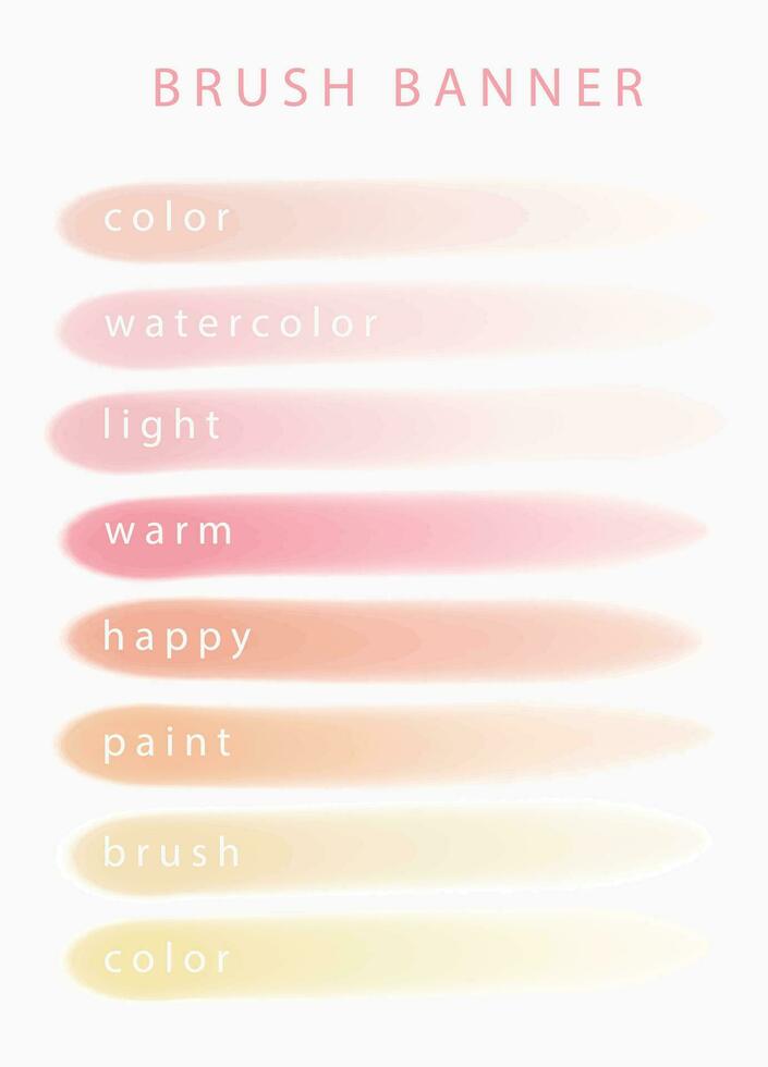 Watercolor line brush with yellow,orange,pink for banner,background invitation vector