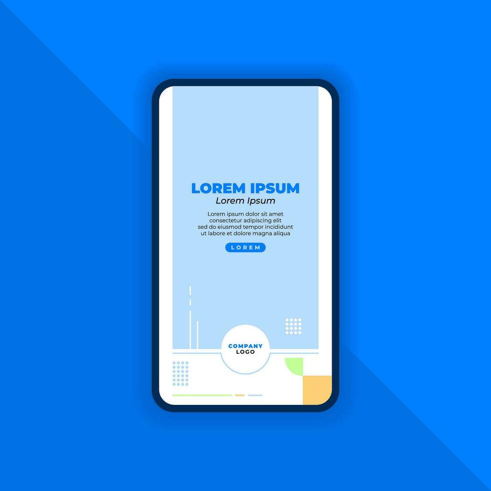 Abstract Geometric Background for Mobile Landing Page vector