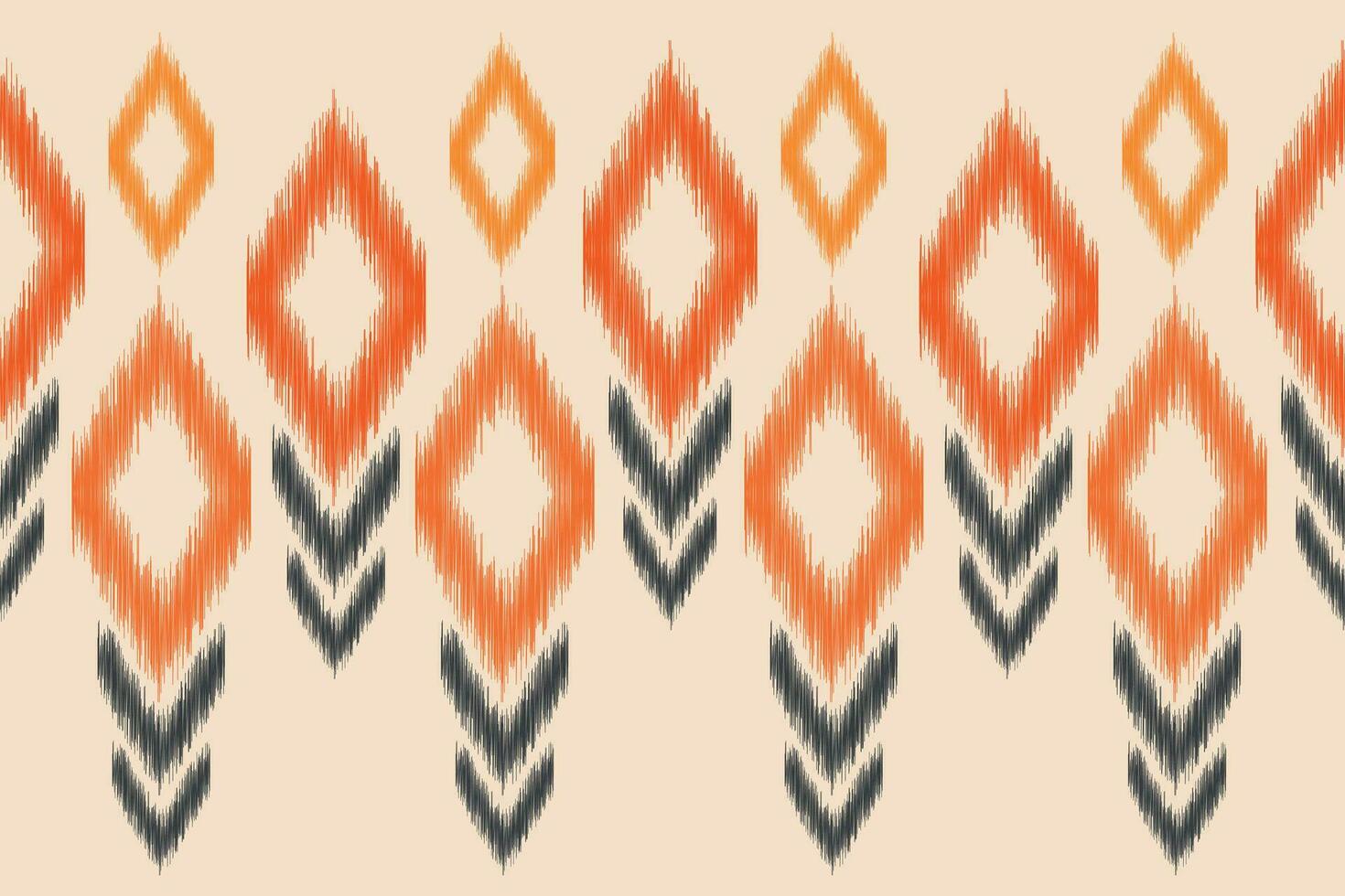 Ethnic Ikat fabric pattern geometric style.African Ikat embroidery Ethnic oriental pattern cream background. Abstract,vector,illustration.Texture,clothing,frame,decoration,carpet,motif. vector