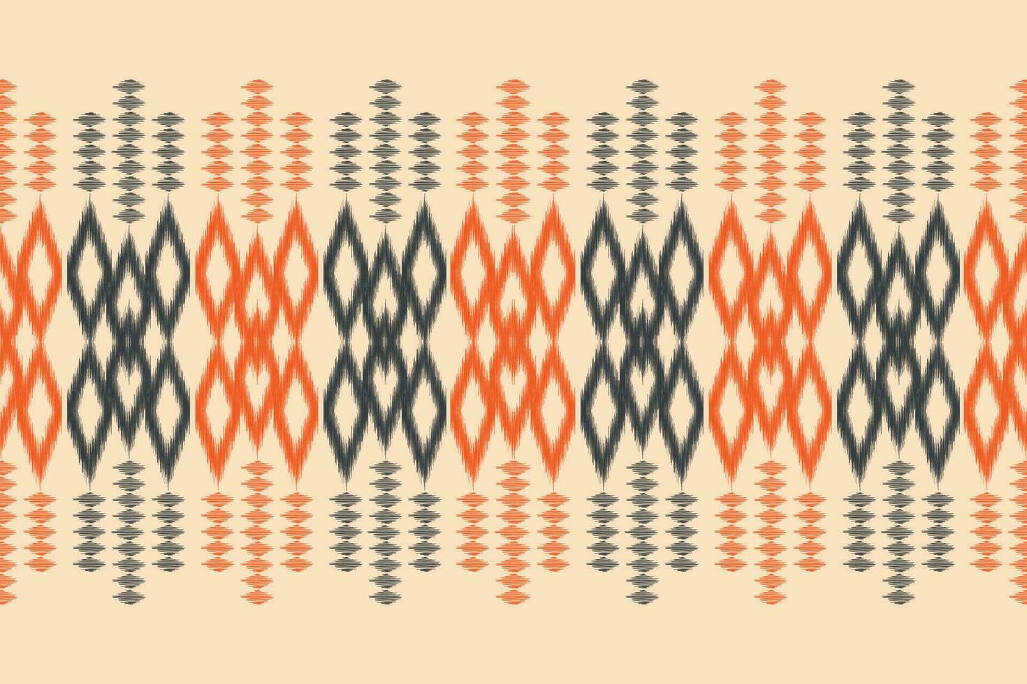 Ethnic Ikat fabric pattern geometric style.African Ikat embroidery Ethnic oriental pattern cream background. Abstract,vector,illustration.Texture,clothing,frame,decoration,carpet,motif. vector