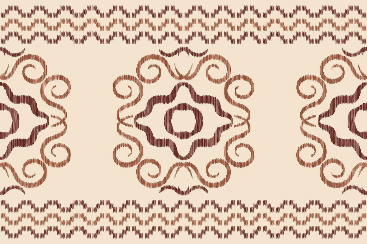 Ethnic Ikat fabric pattern geometric style.African Ikat embroidery Ethnic oriental pattern cream background. Abstract,vector,illustration.Texture,clothing,frame,decoration,carpet,motif. vector