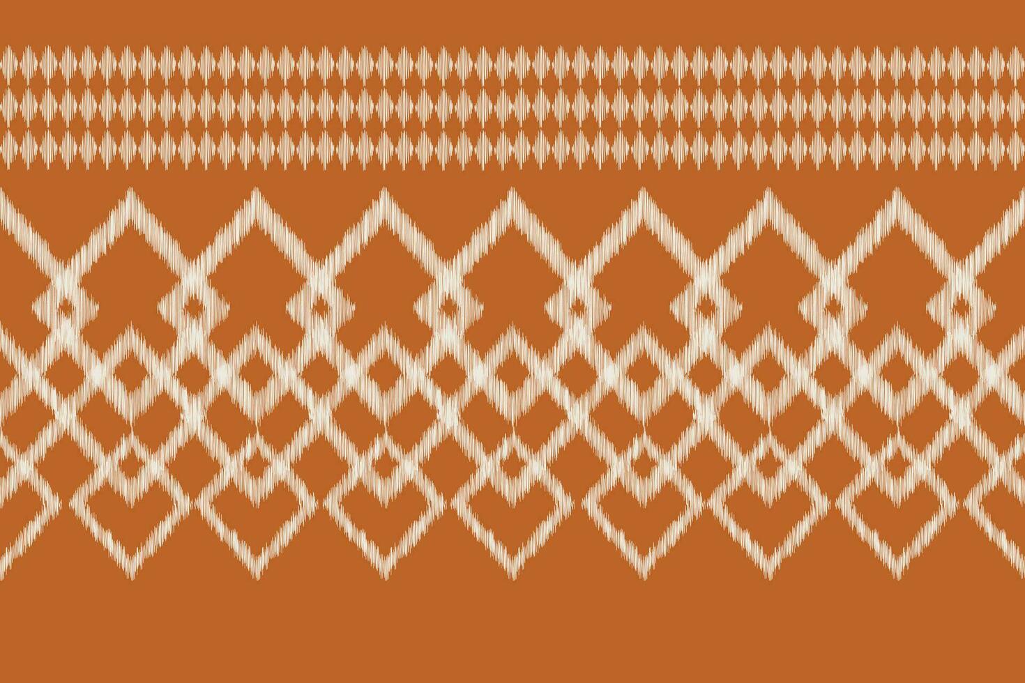 Ethnic Ikat fabric pattern geometric style.African Ikat embroidery brown Ethnic oriental pattern brown background. Abstract,vector,illustration.Texture,wallpaper,frame,decoration,carpet,motif. vector