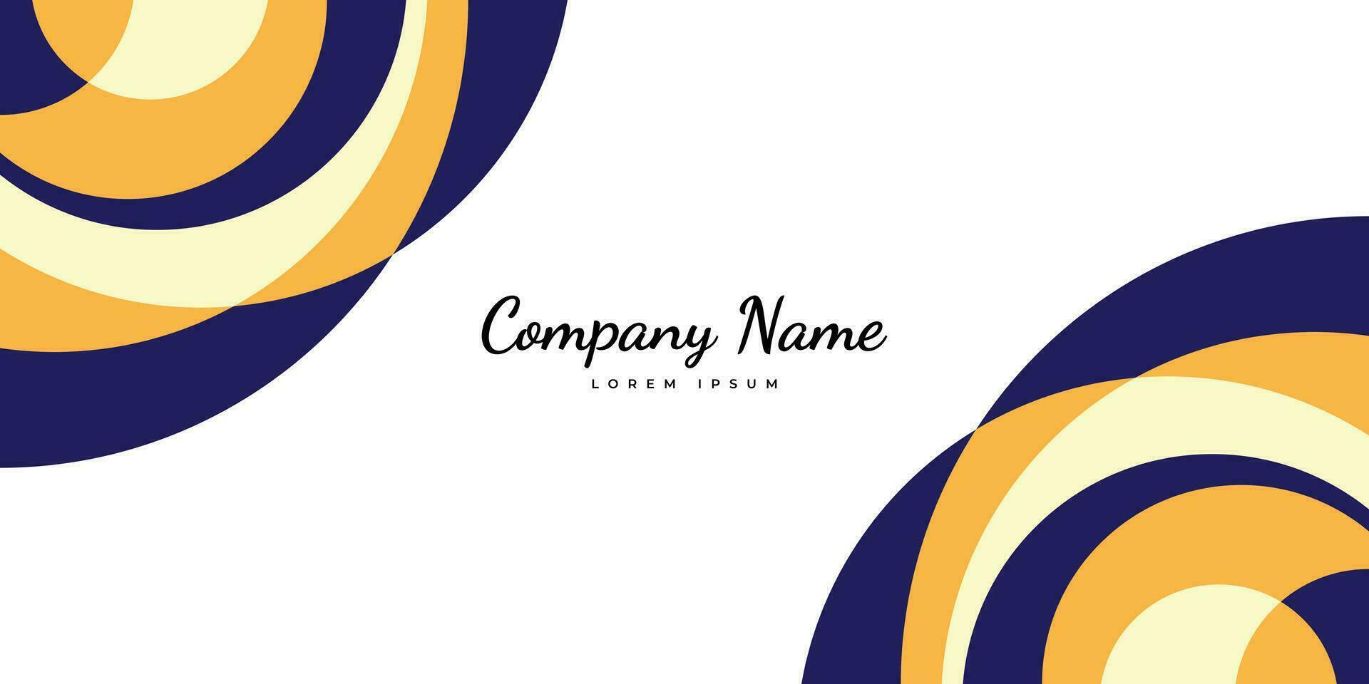 Abstract curve layer background template copy space. Blue, yellow, and orange geometric backdrop design for poster, banner, landing page, magazine, report, or presentation. vector