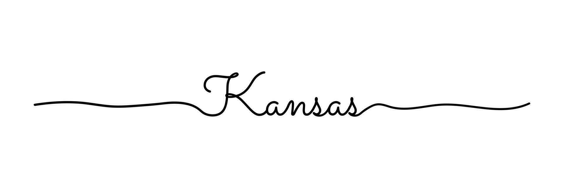 Kansas Monoline isolated on white background. Vector Illustration. EPS 10