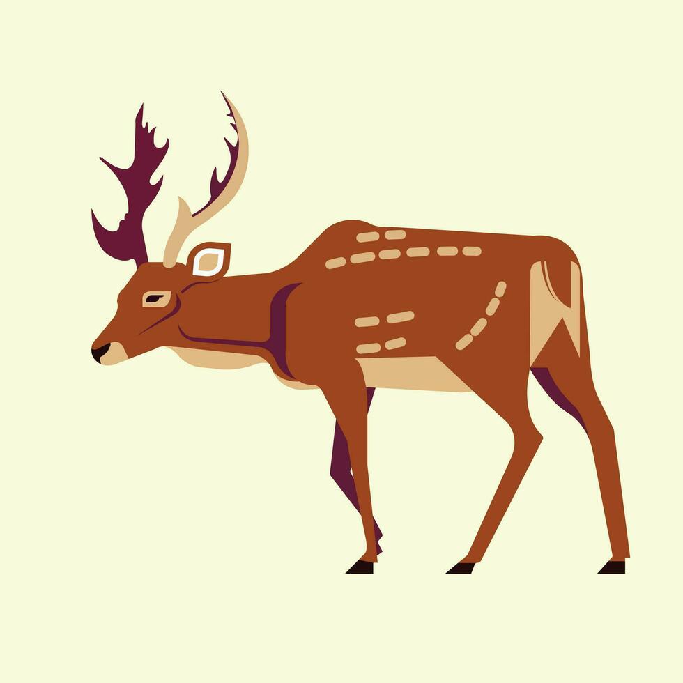 illustrations of animals deers in the world for children's education vector