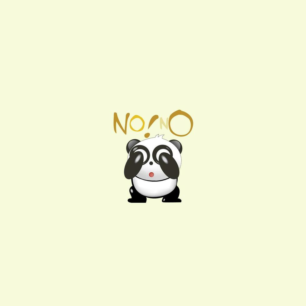 cute and adorable panda icon and logo vector illustration