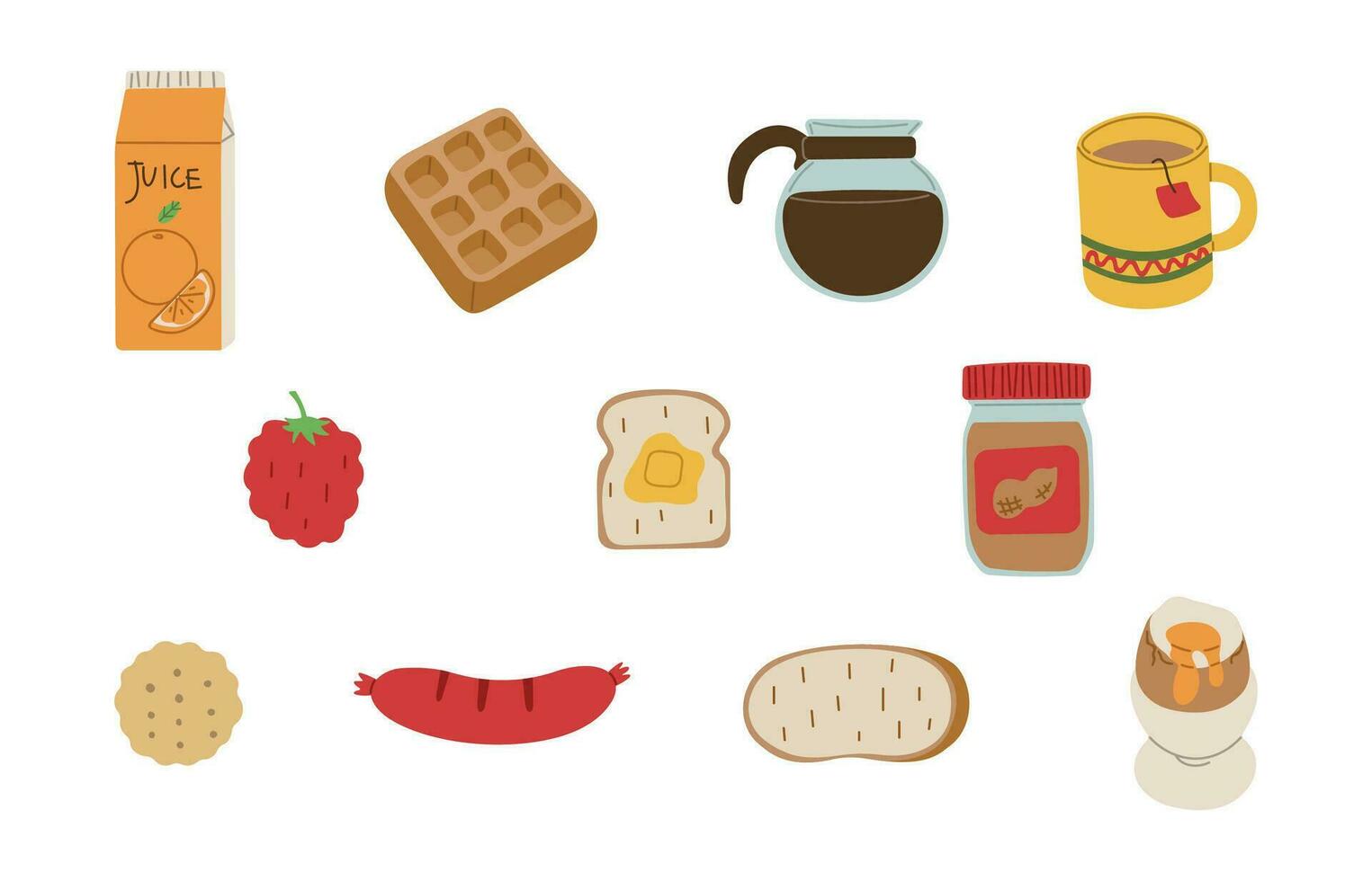 Breakfast cute illustration vector