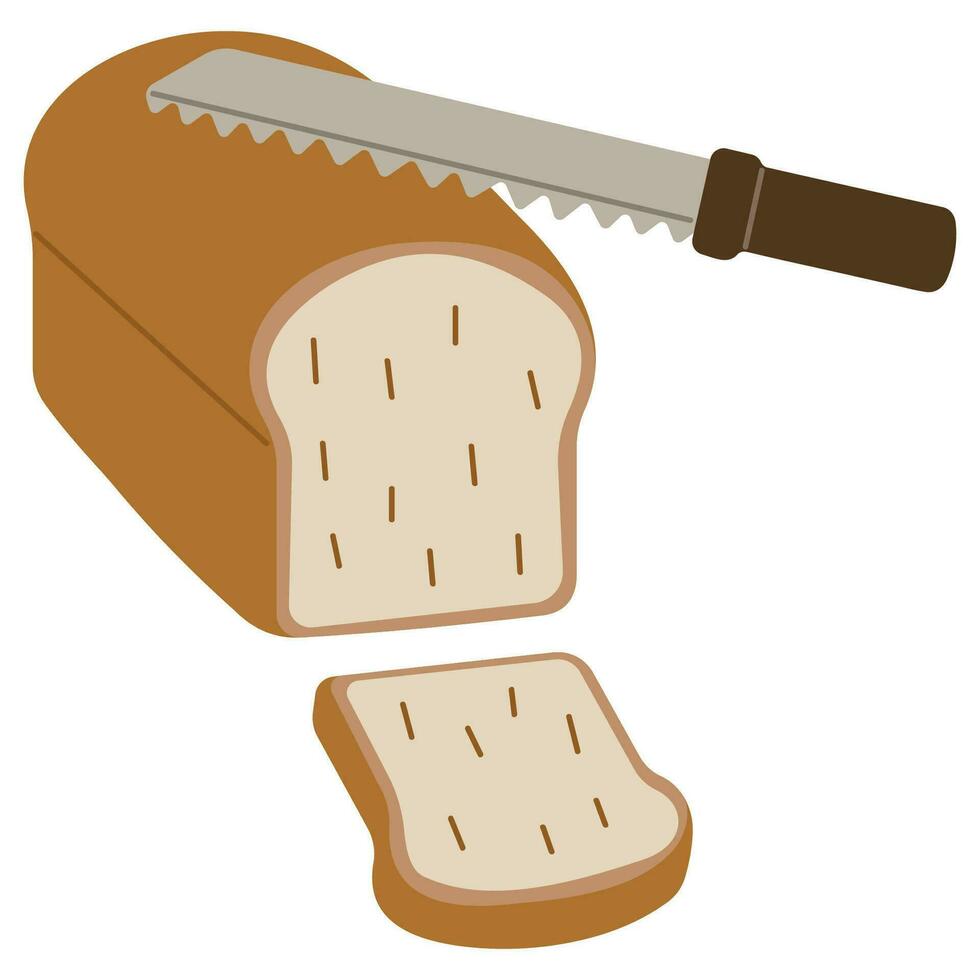 Bread single cute vector