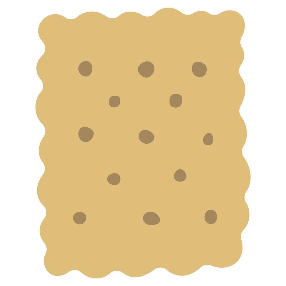 Biscuit single cute on a white background vector illustration