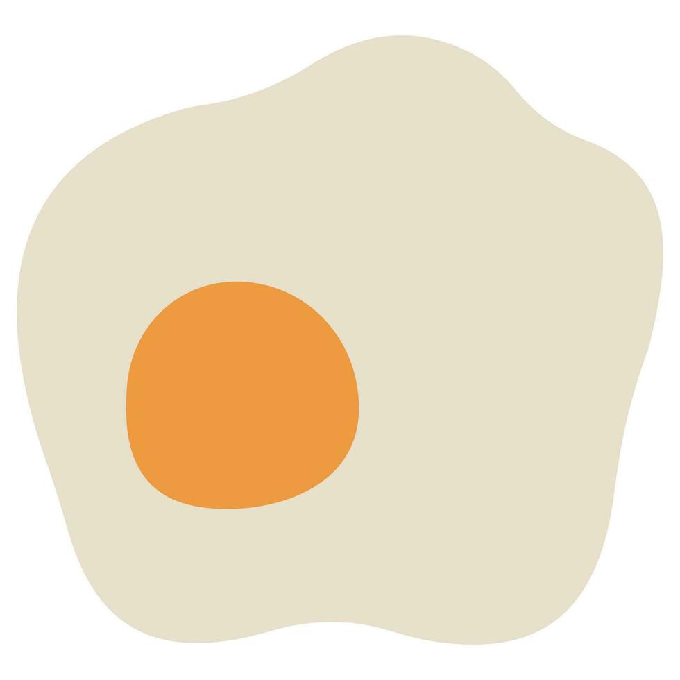 Fried egg single vector illustration