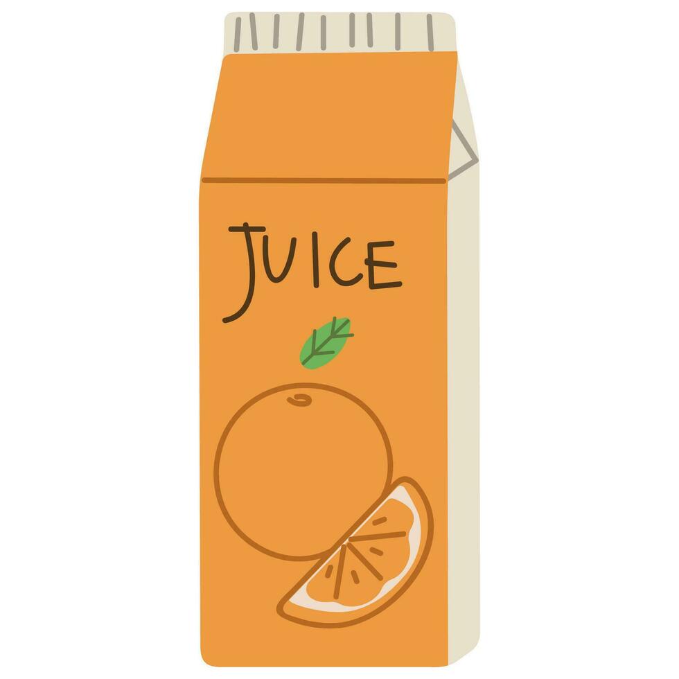 Orange juice single cute vector illustration