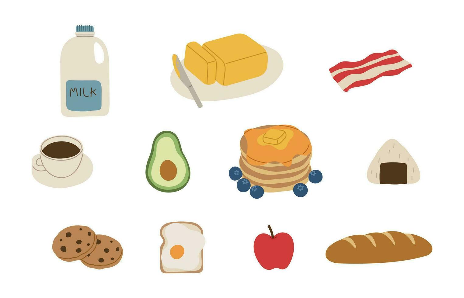 Breakfast cute vector