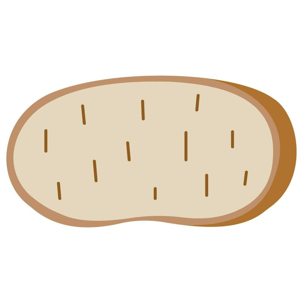 Bread single vector cute