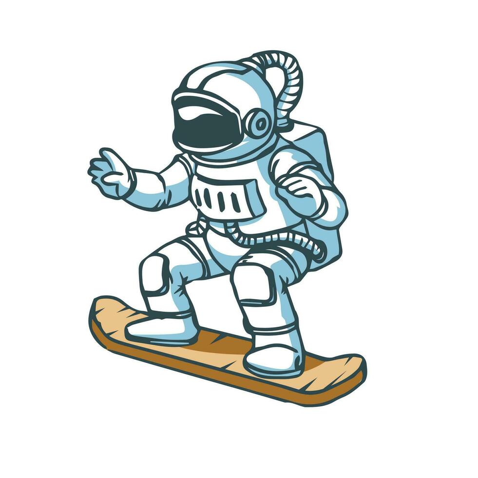 cute astronaut illustration designs with many styles in outer space vector