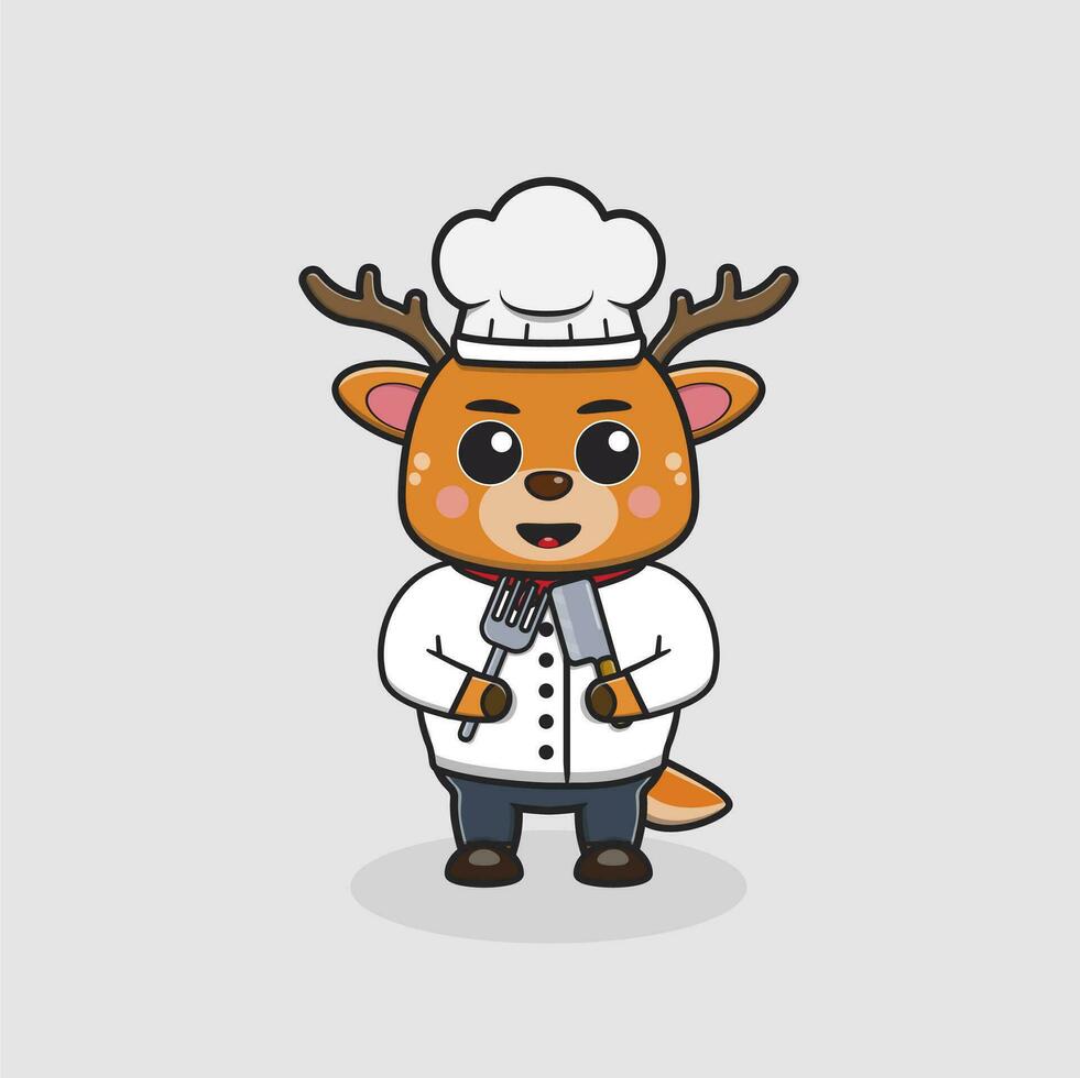 illustration of a deer with uniforms of various professions vector