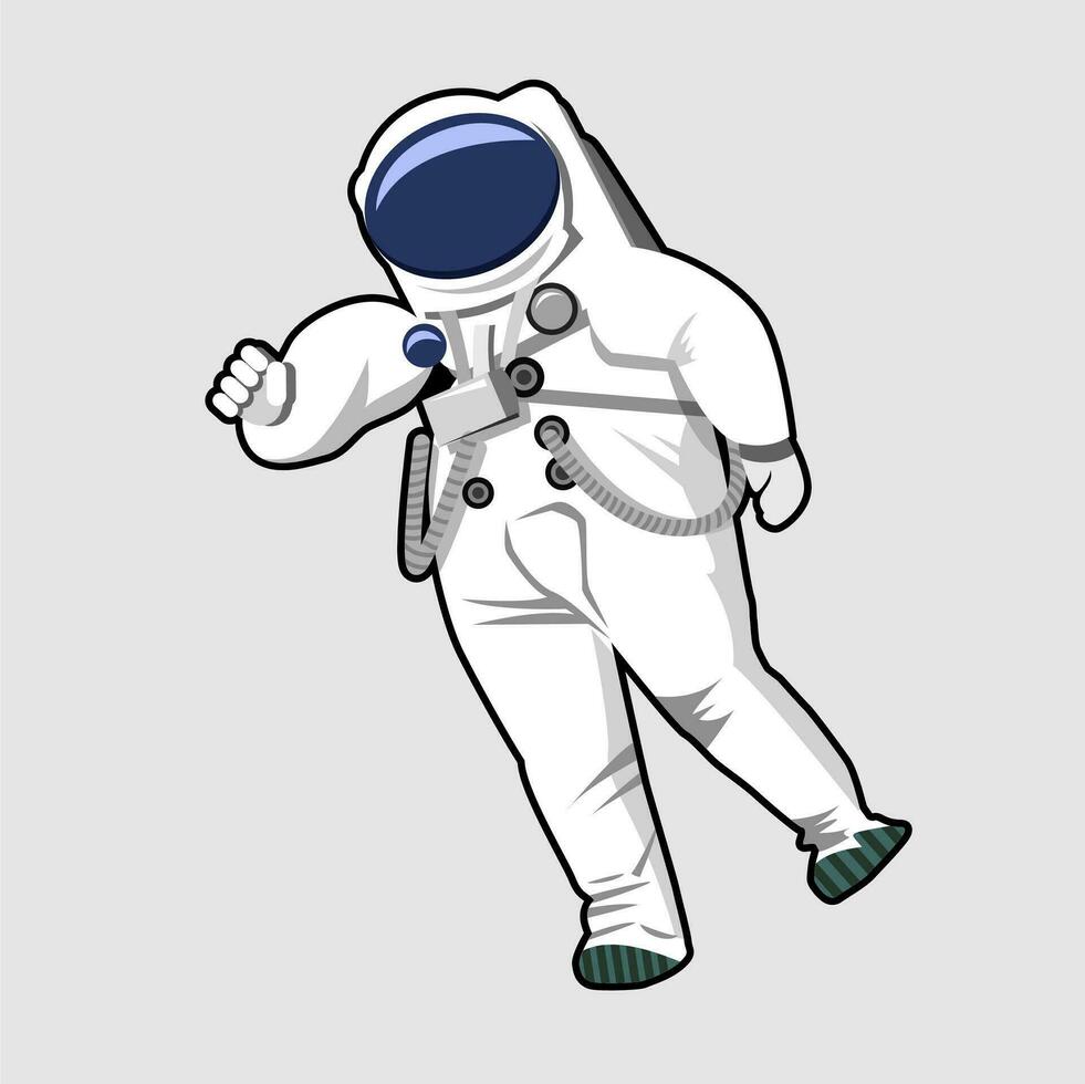 cute astronaut illustration designs with many styles in outer space vector