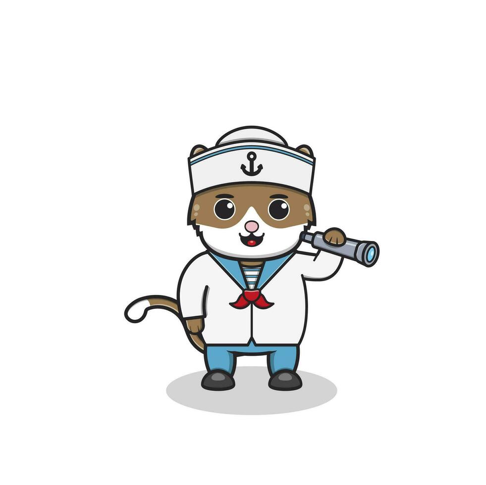 ilustración de un gato con uniformes de varios profesiones vector