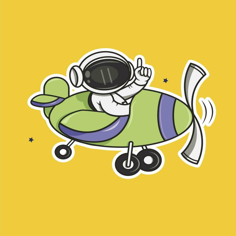 cute astronaut illustration designs with many styles in outer space vector