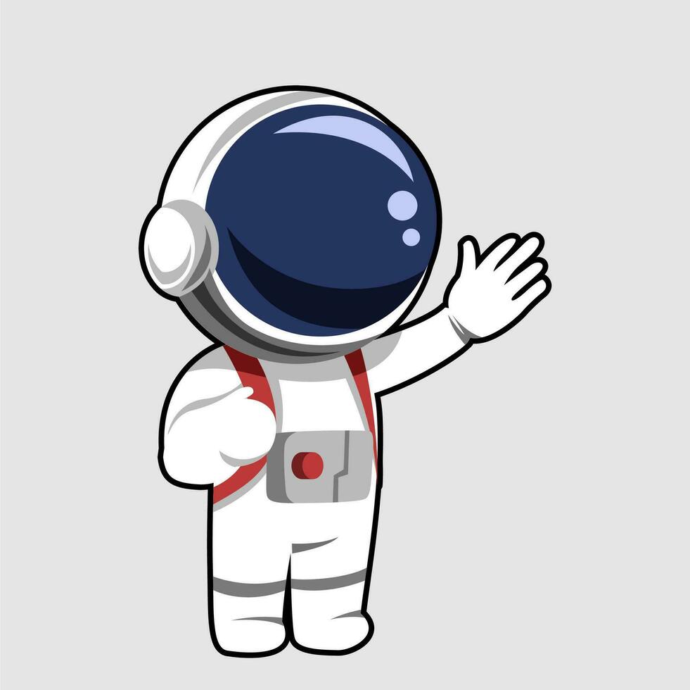 cute astronaut illustration designs with many styles in outer space vector