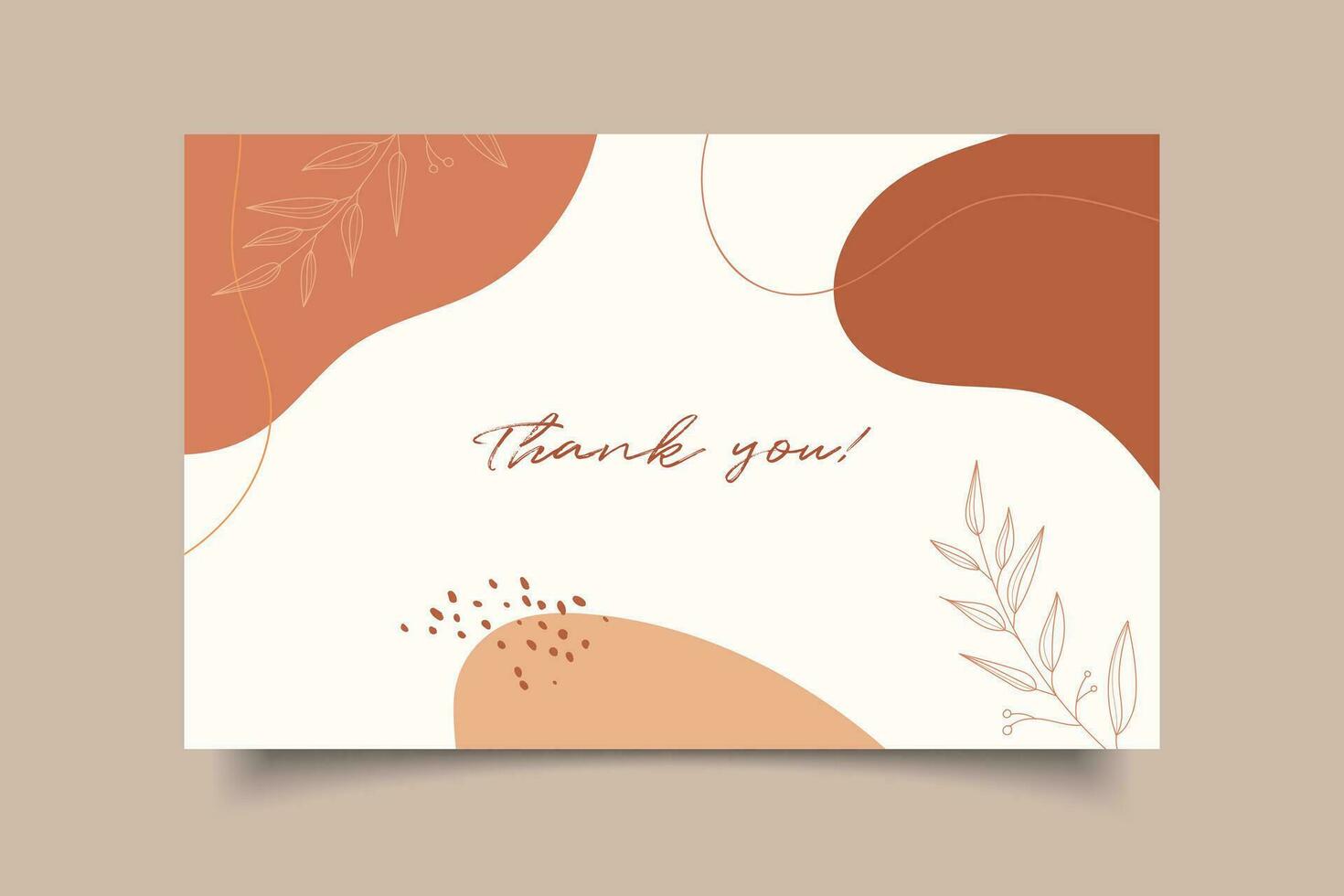 Thanks you business card template design vector