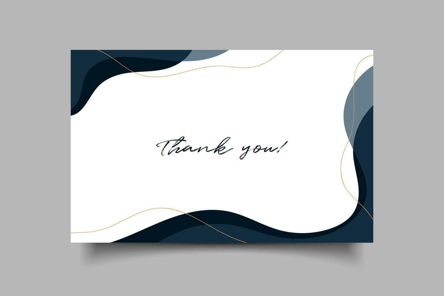 Thanks you business card template design vector