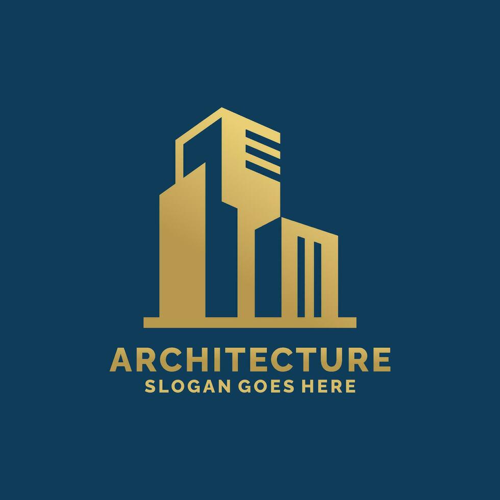 Real estate, architecture, construction logo design vector illustration