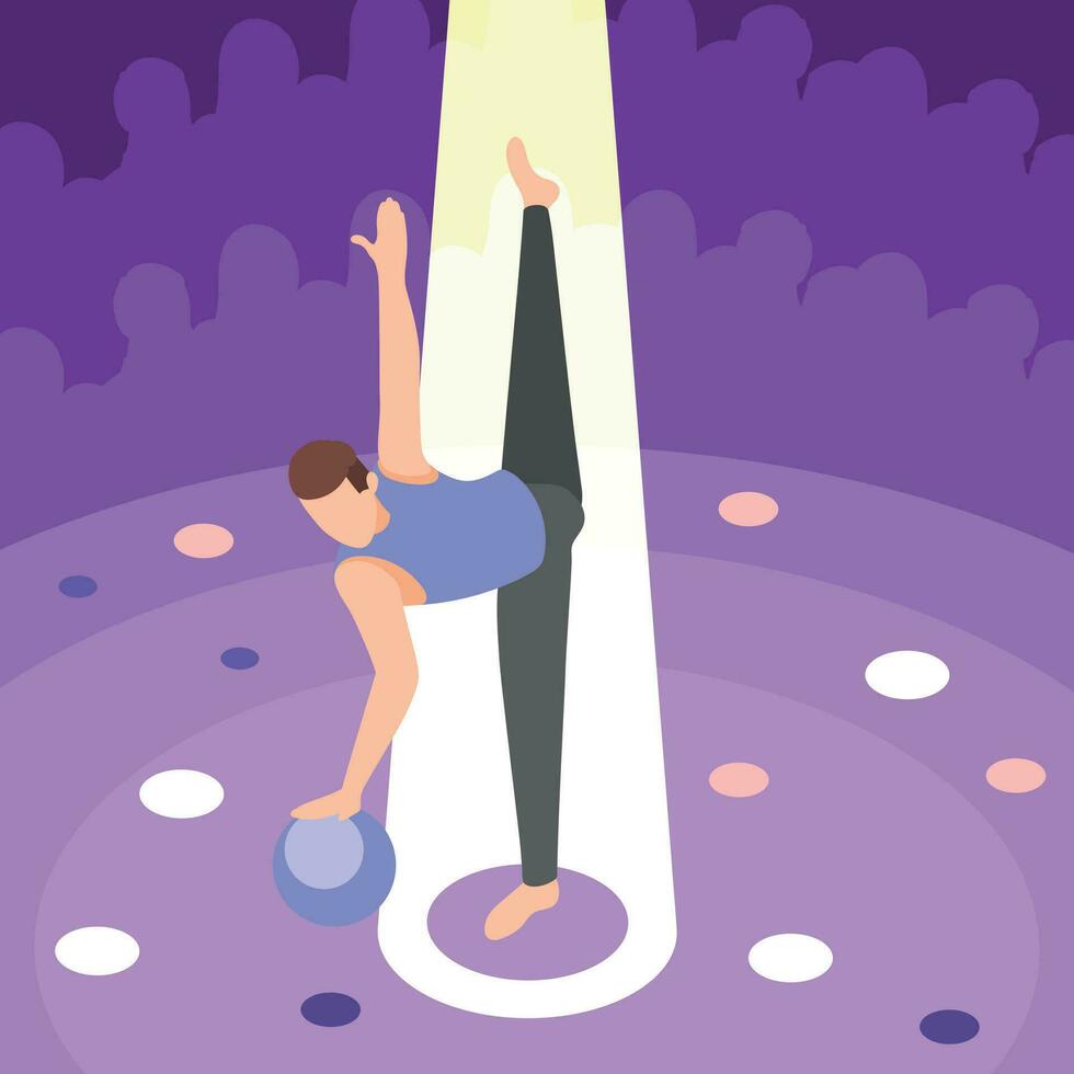 Ball Gymnastics Performance Background vector