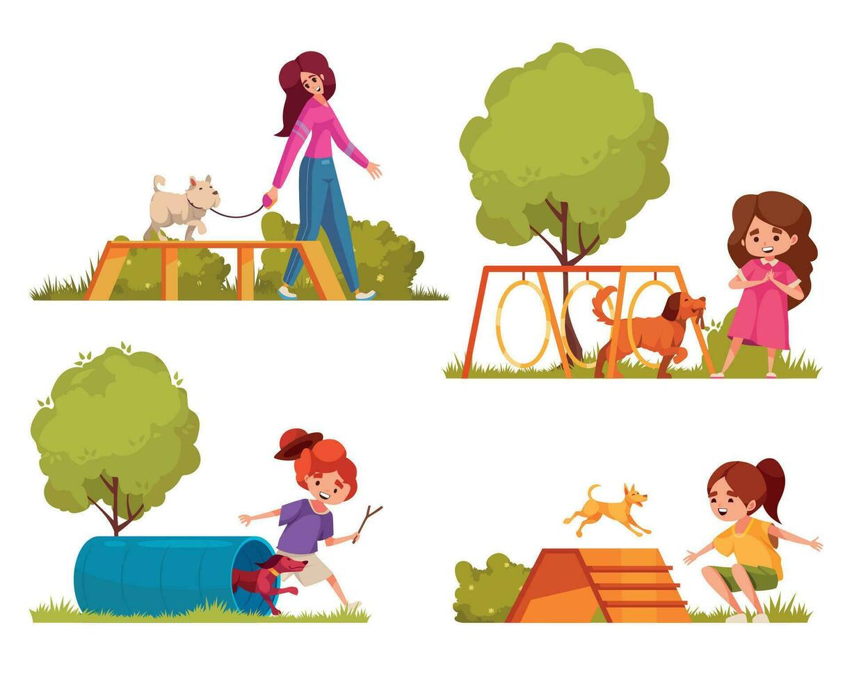 Dog Playground Set vector